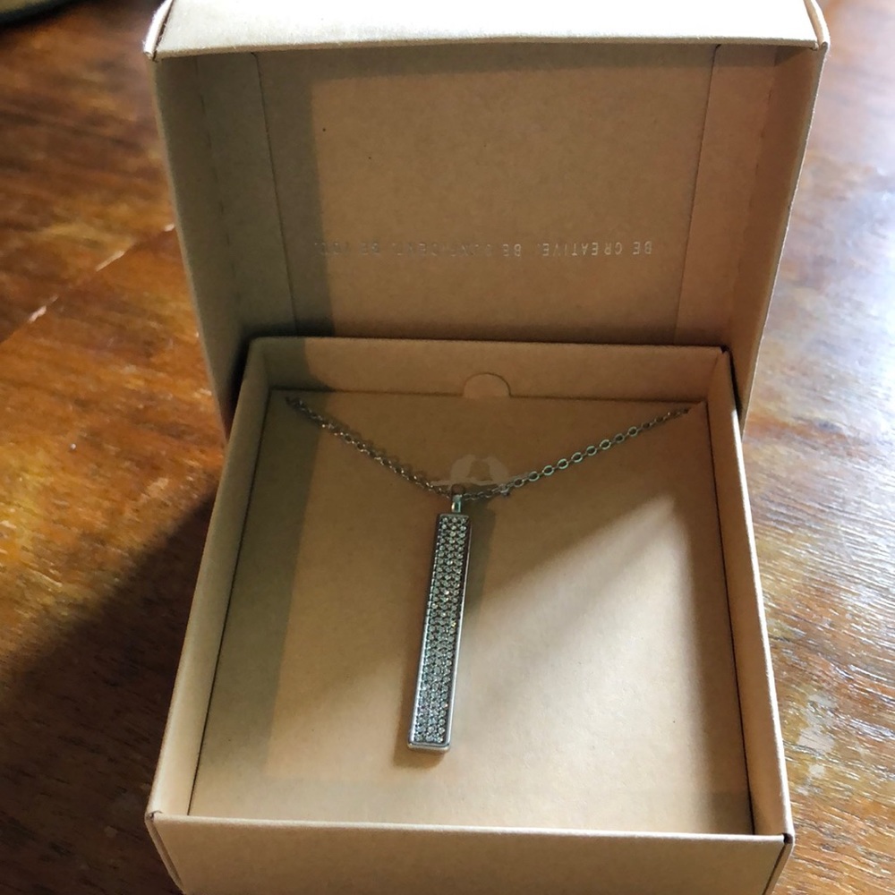 Chloe & Isabel pave long bar necklace